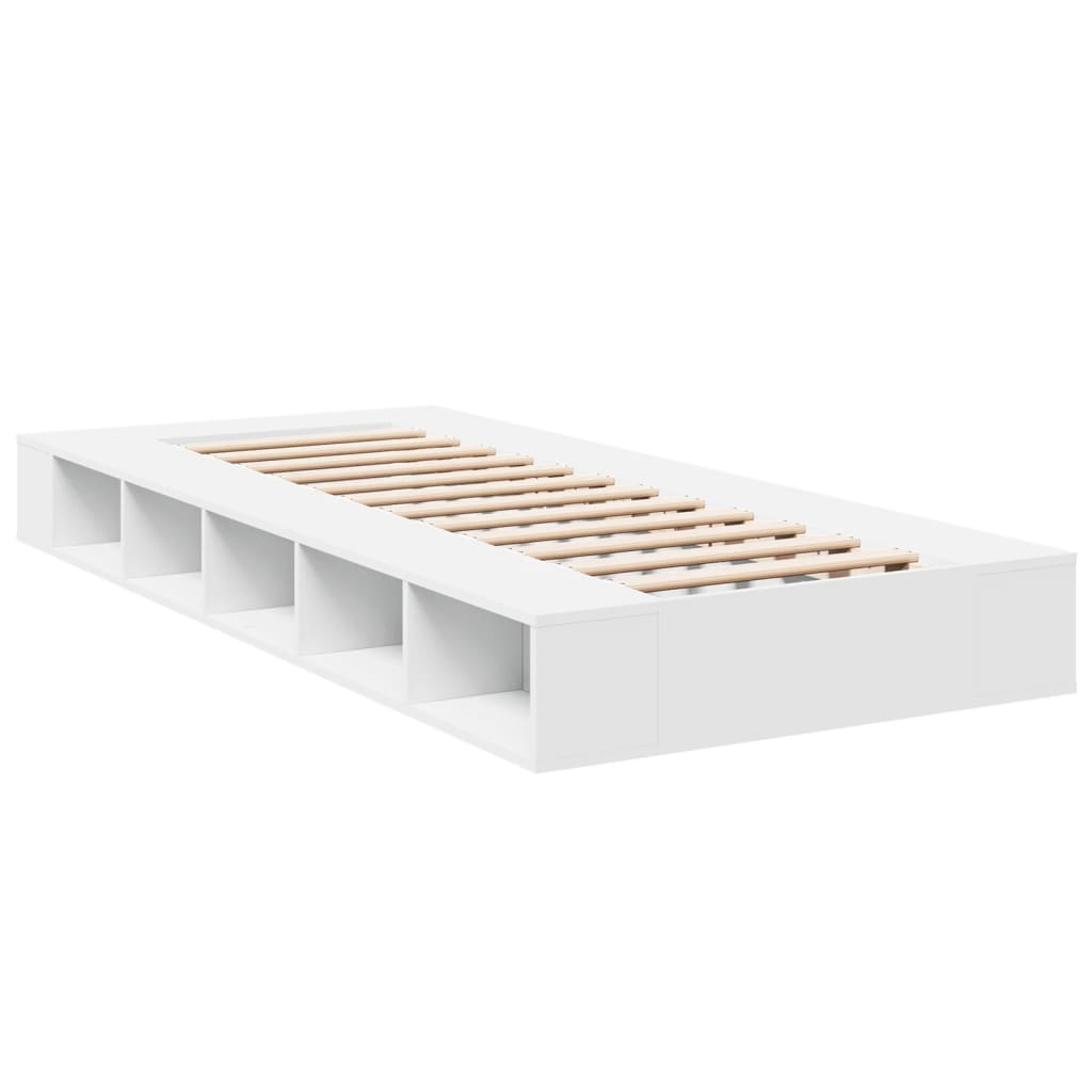 Sengeramme hvit 100x200 cm konstruert tre