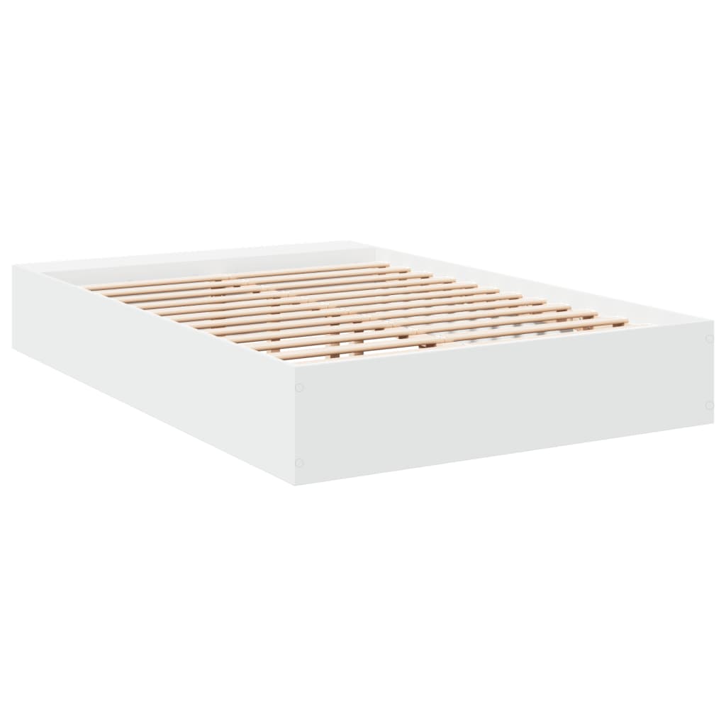 Sengeramme hvit 135x190 cm konstruert tre