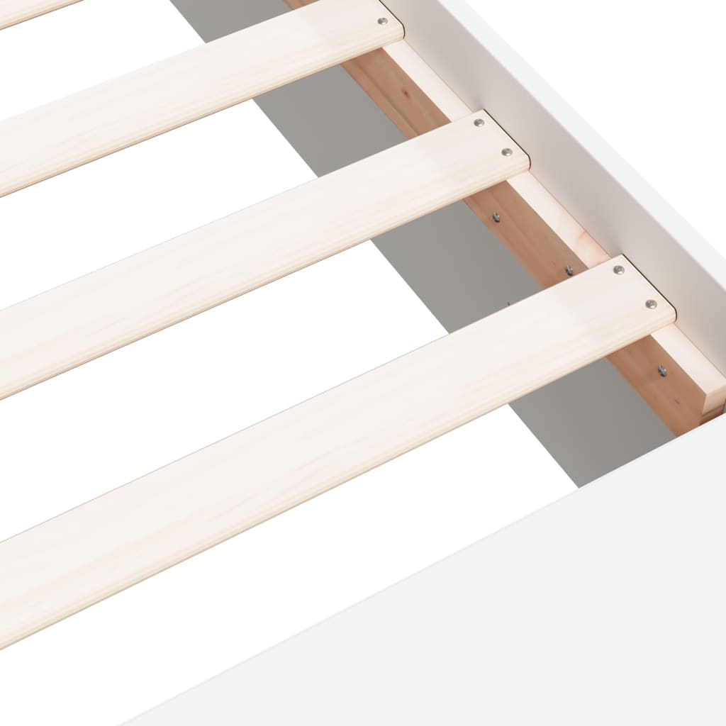 Sengeramme hvit 135x190 cm konstruert tre