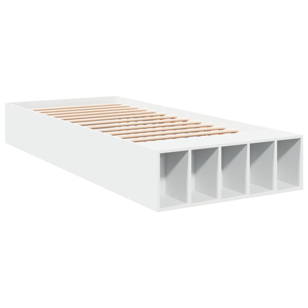 Sengeramme hvit 100x200 cm konstruert tre
