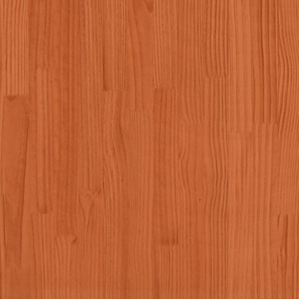 Benk med tak voksbrun 117,5x70x176,5 cm heltre furu