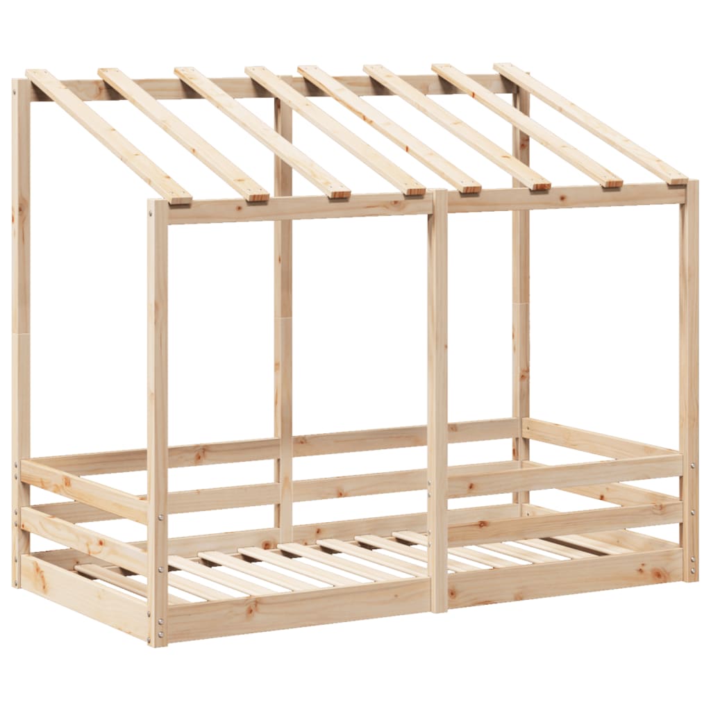 Barneseng med tak 80x160 cm heltre furu