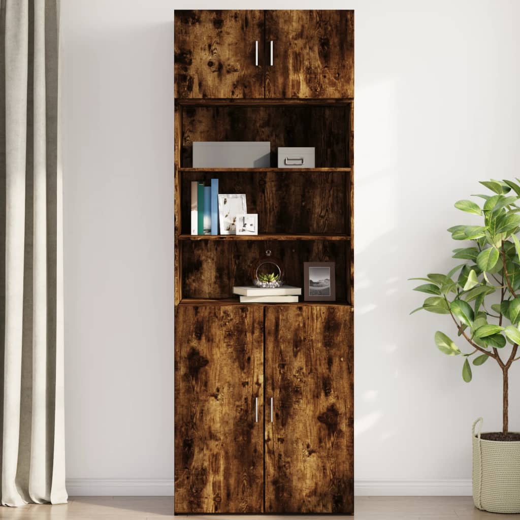 Veggskap røkt eik 80x42,5x40 cm konstruert tre