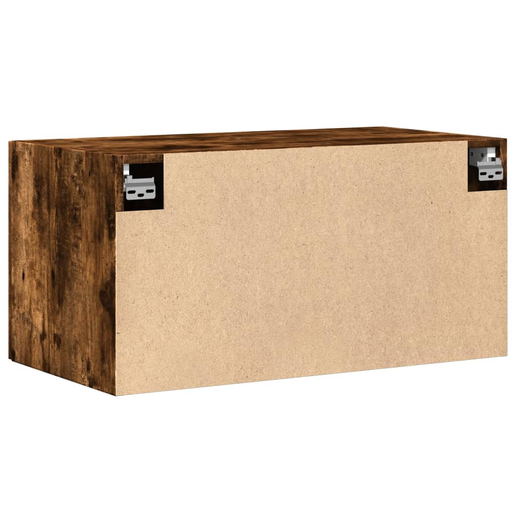 Veggskap røkt eik 80x42,5x40 cm konstruert tre