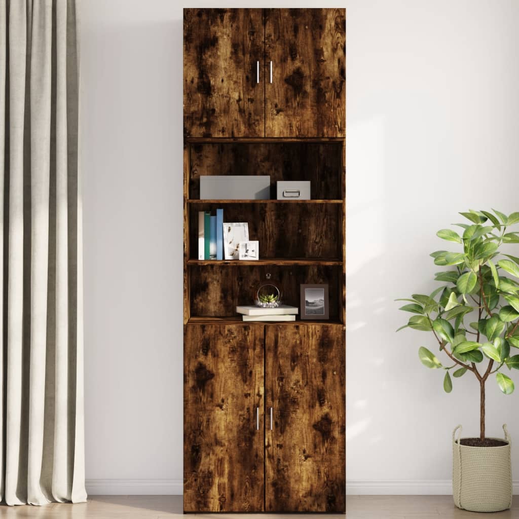 Veggskap røkt eik 80x42,5x64 cm konstruert tre