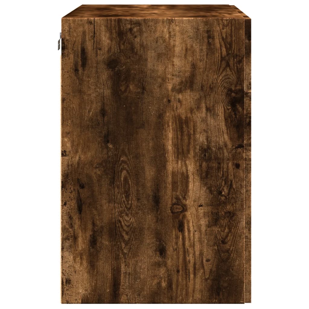 Veggskap røkt eik 80x42,5x64 cm konstruert tre