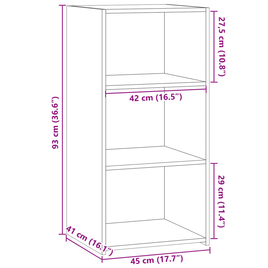 Skjenk sonoma eik 45x41x93 cm konstruert tre