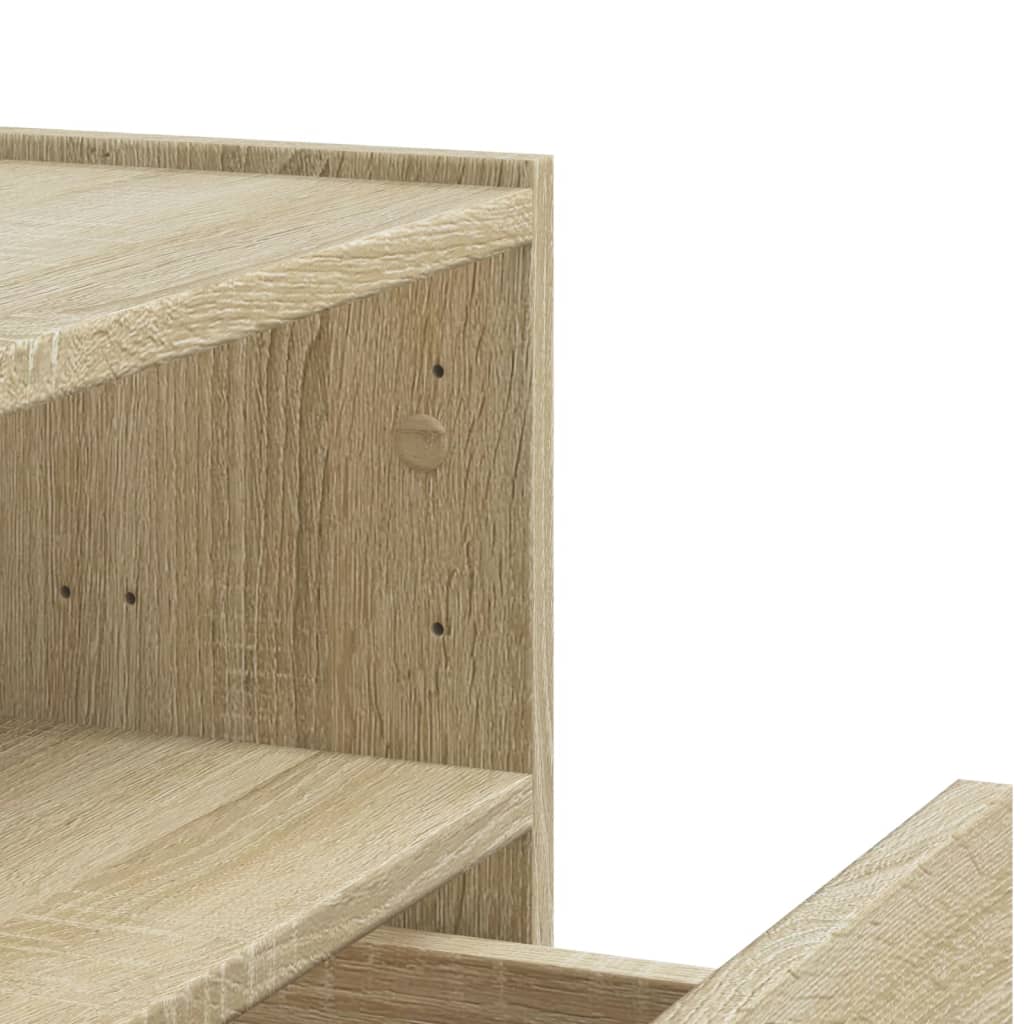 Veggmontert nattbord sonoma eik 45x30x35 cm