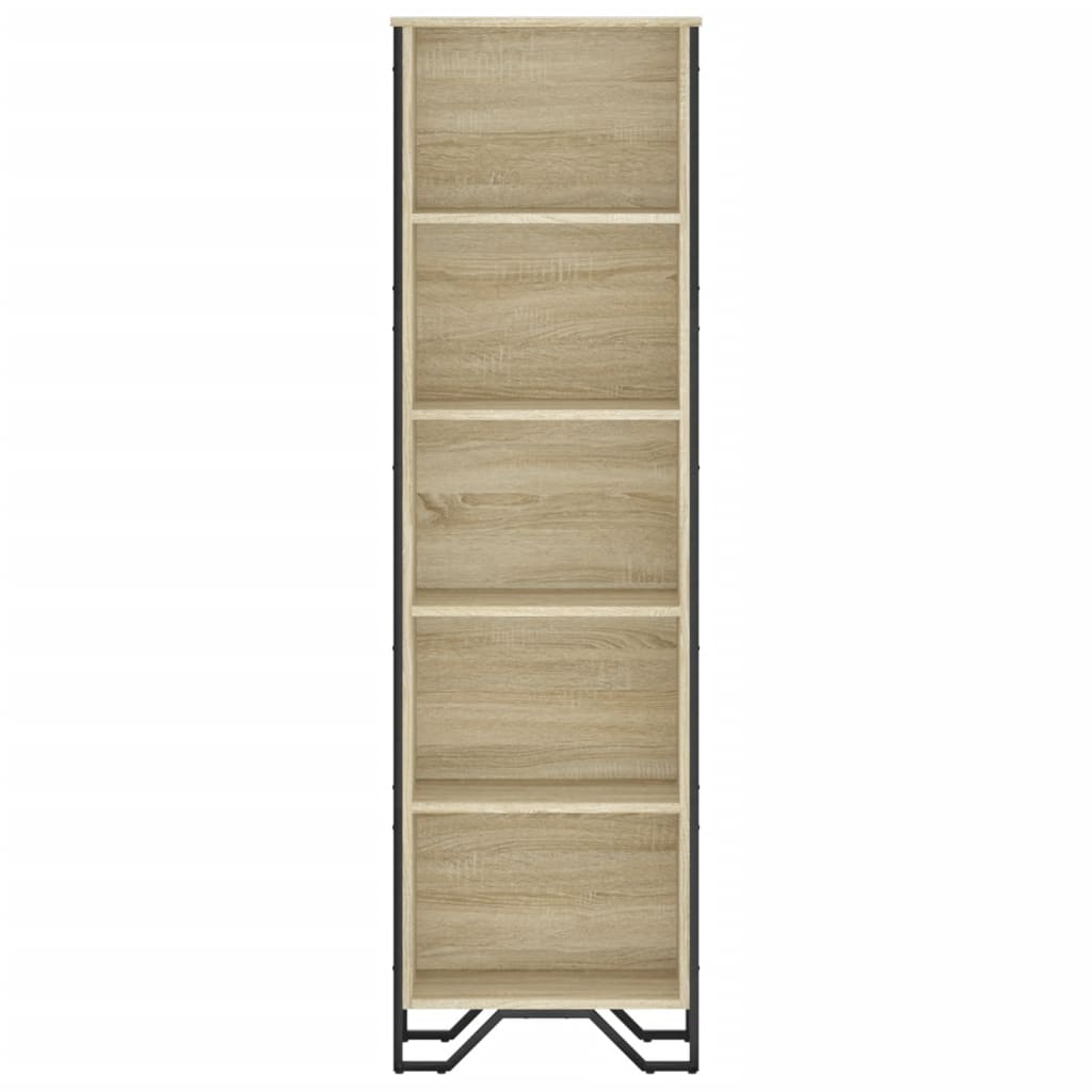 Bokhylle sonoma eik 50x31x169 cm konstruert tre