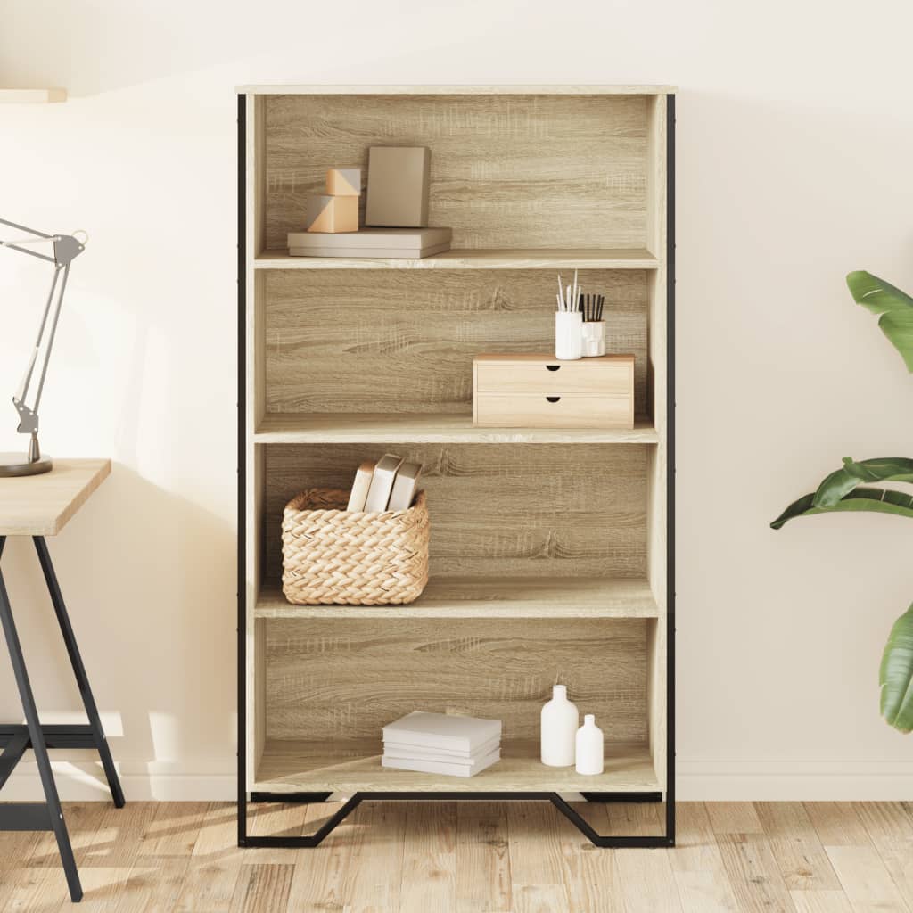 Bokhylle sonoma eik 80x31x137,5 cm konstruert tre