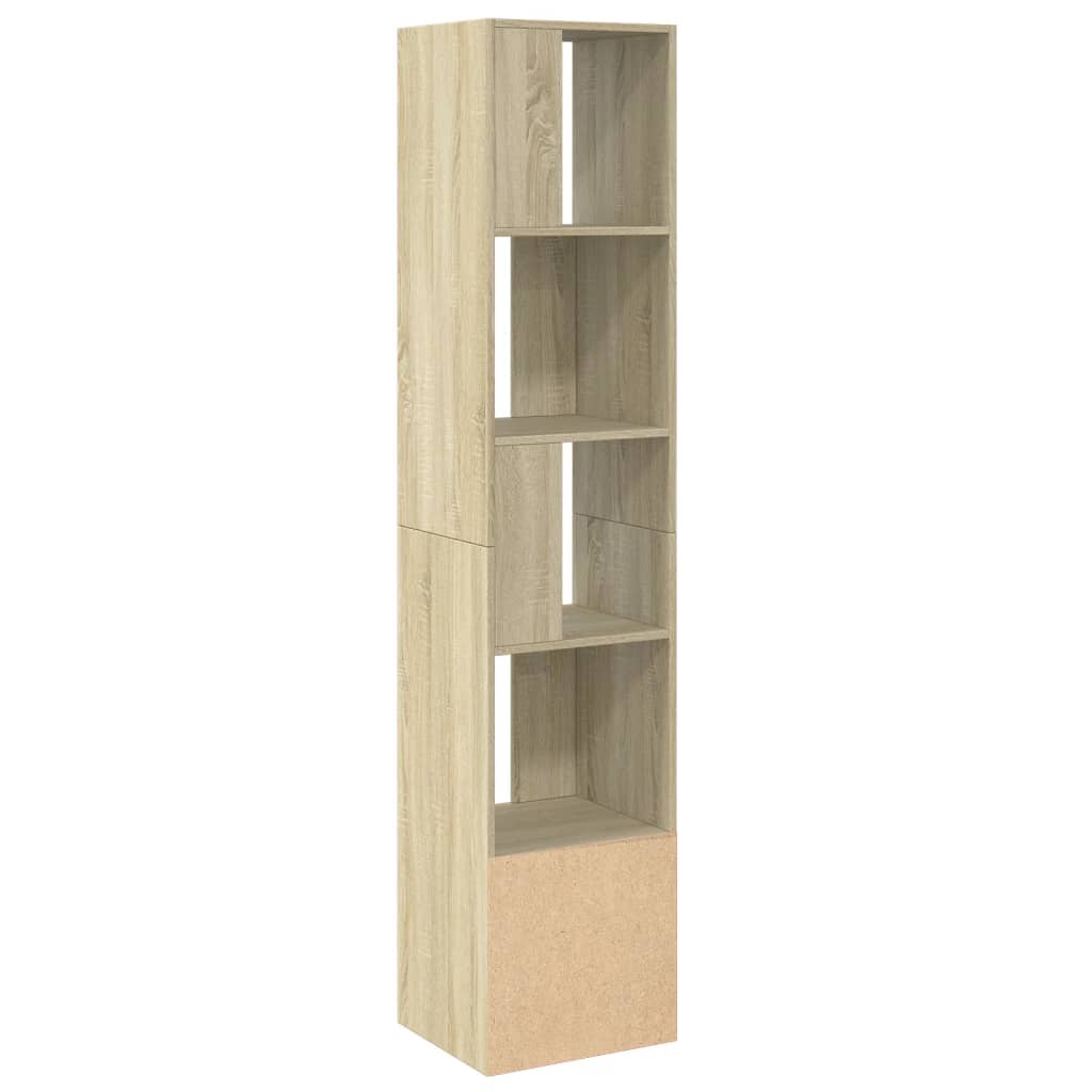 Bokhylle sonoma eik 40x36x189 cm konstruert tre