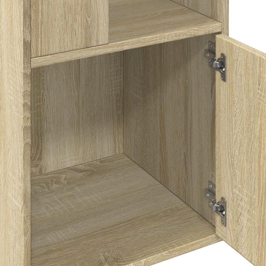 Bokhylle sonoma eik 40x36x189 cm konstruert tre