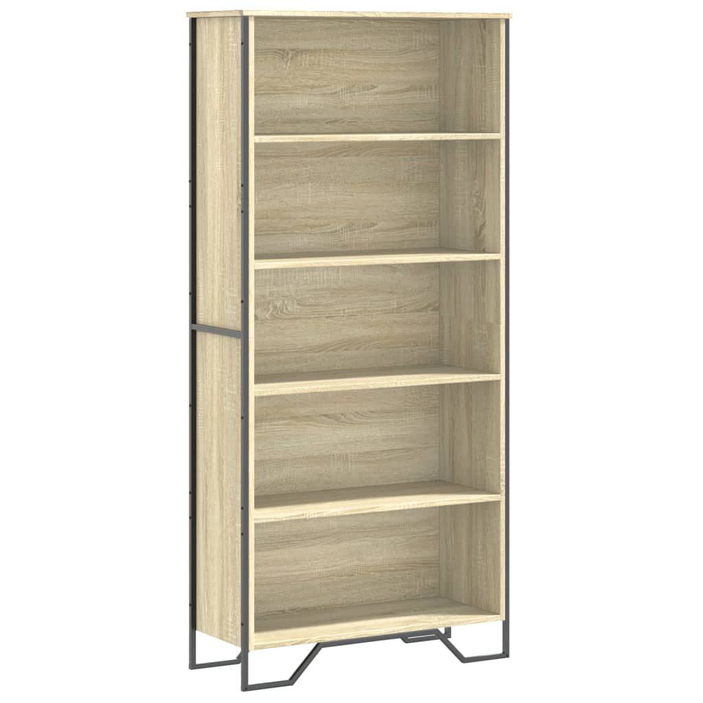 Bokhylle sonoma eik 80x31x169 cm sponplate