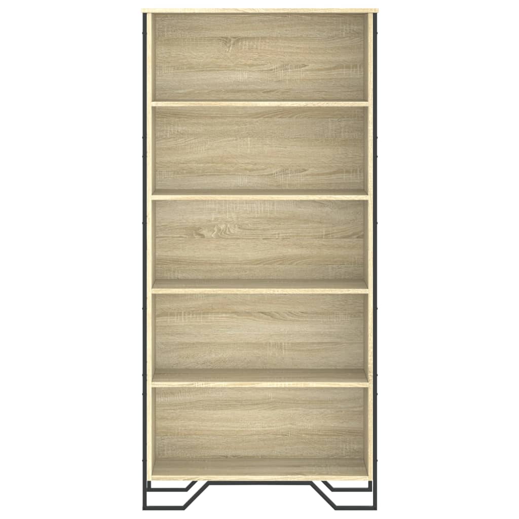 Bokhylle sonoma eik 80x31x169 cm sponplate