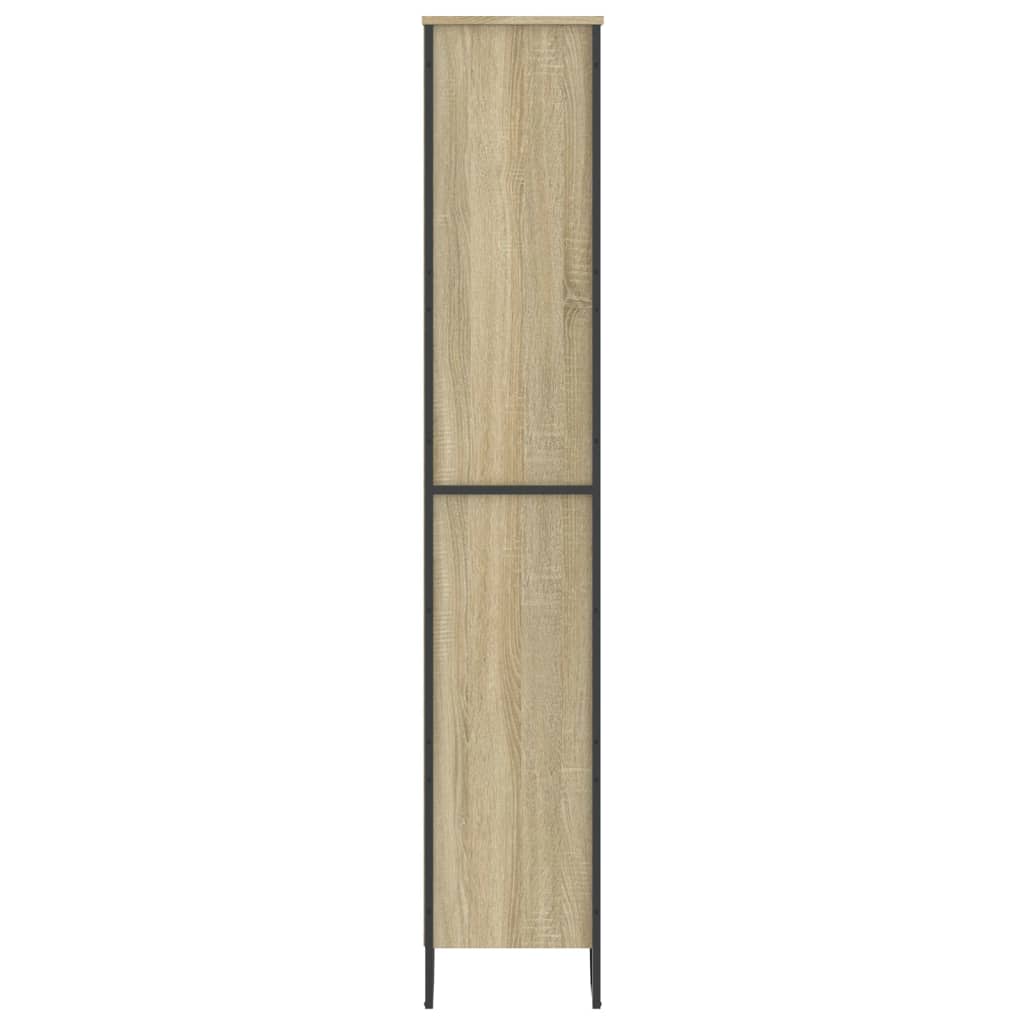 Bokhylle sonoma eik 80x31x169 cm sponplate