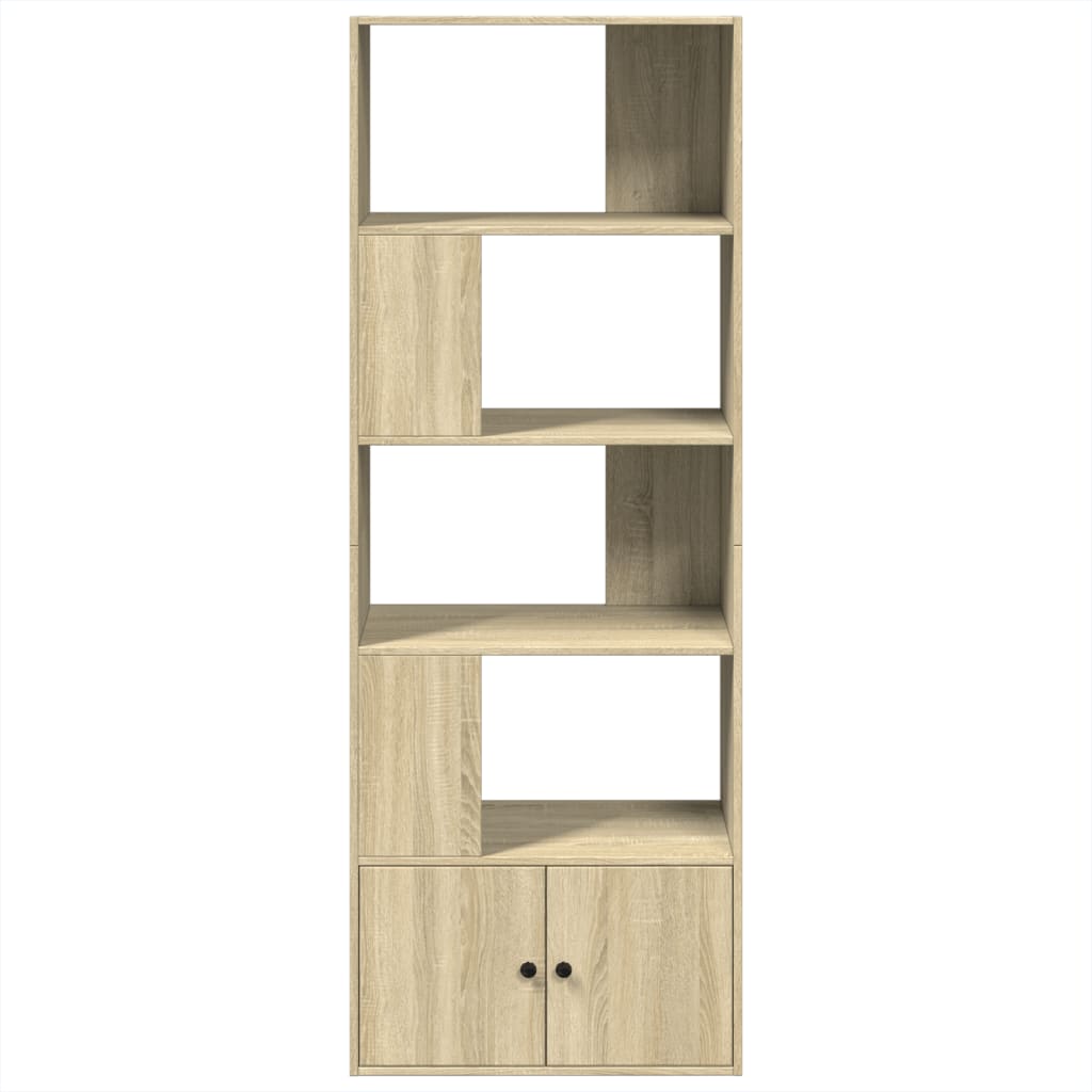 Bokhylle sonoma eik 70x36x189 cm konstruert tre