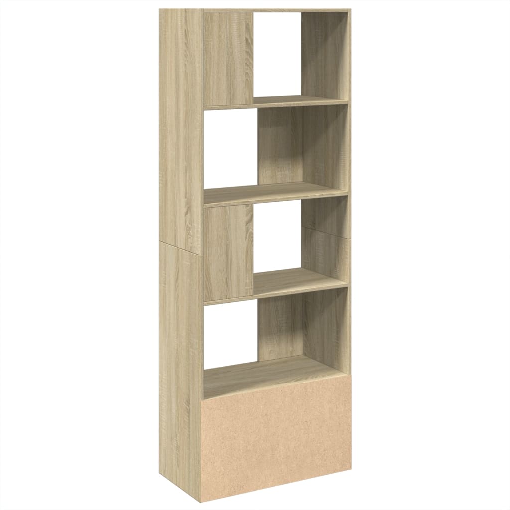 Bokhylle sonoma eik 70x36x189 cm konstruert tre