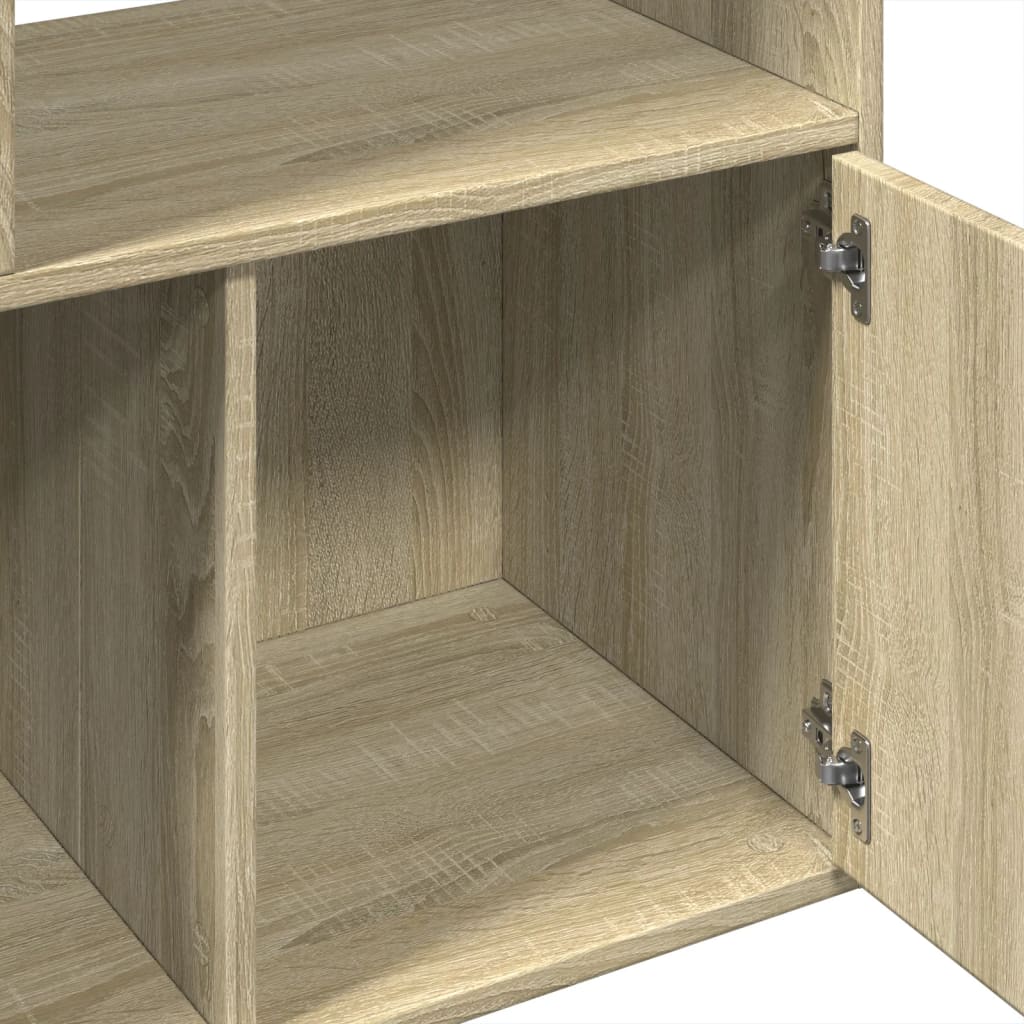 Bokhylle sonoma eik 70x36x189 cm konstruert tre