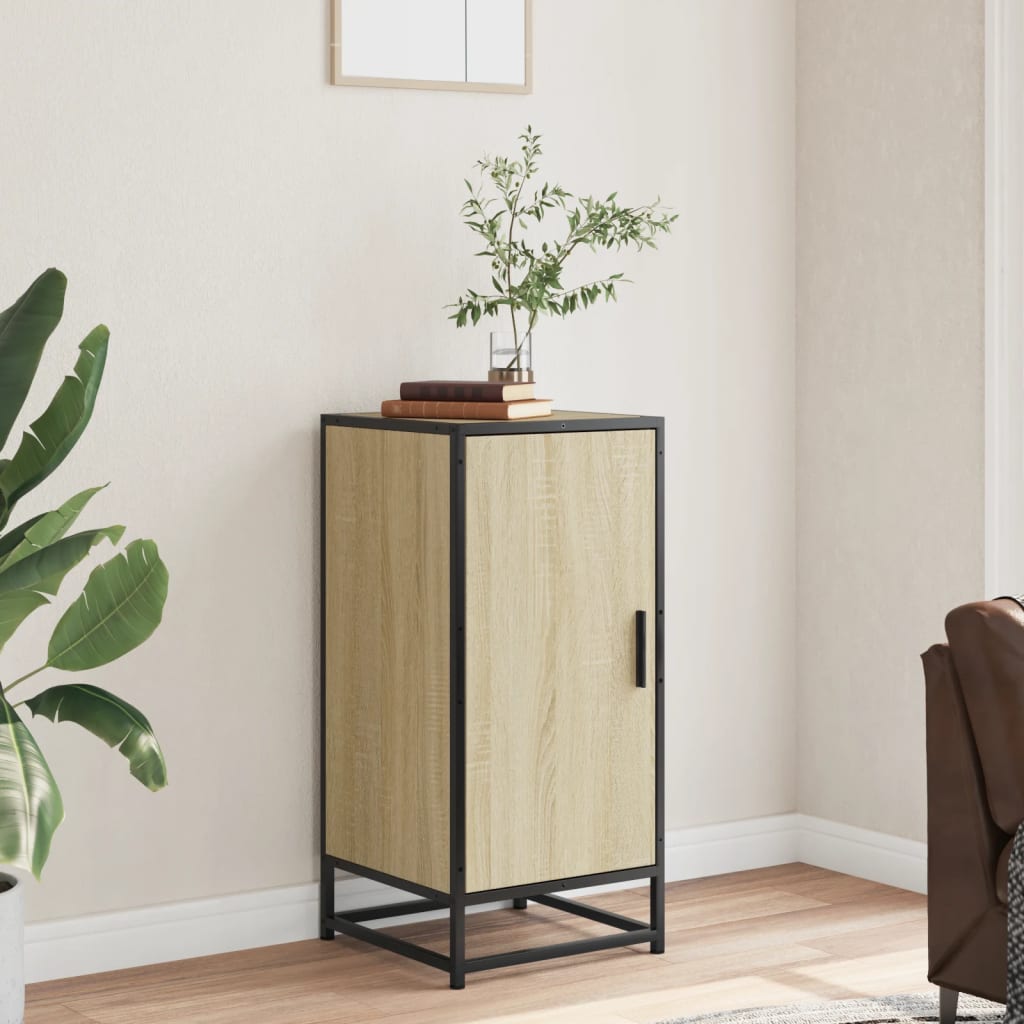 Skjenk sonoma eik 35,5x35x76 cm konstruert tre og metall