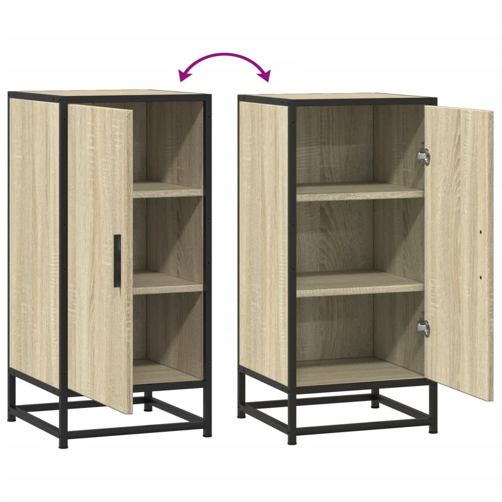 Skjenk sonoma eik 35,5x35x76 cm konstruert tre og metall
