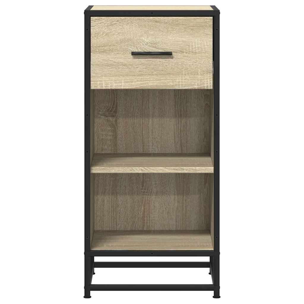 Skjenk sonoma eik 35,5x35x76 cm konstruert tre og metall