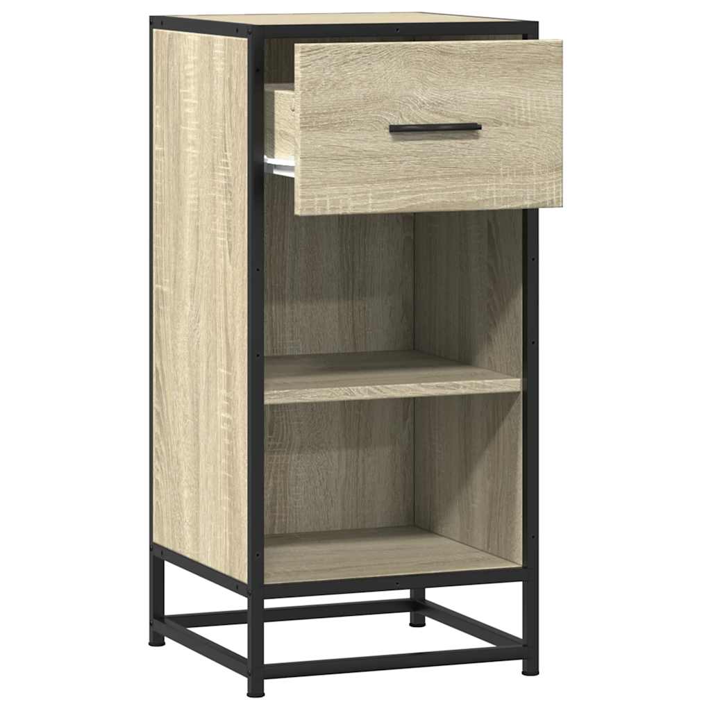 Skjenk sonoma eik 35,5x35x76 cm konstruert tre og metall