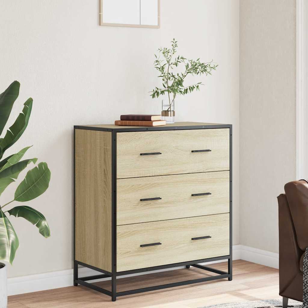 Skjenk sonoma eik 68x35x76 cm konstruert tre og metall