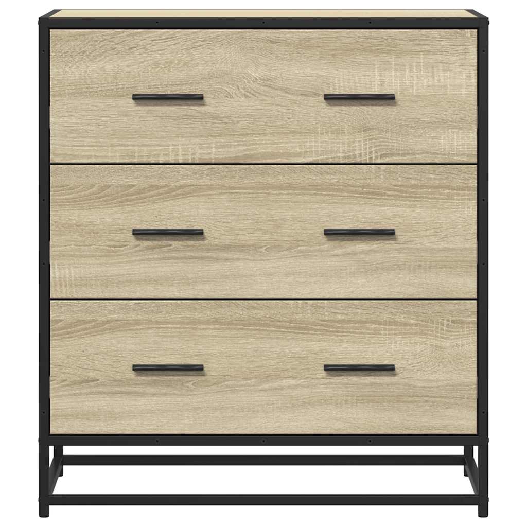 Skjenk sonoma eik 68x35x76 cm konstruert tre og metall