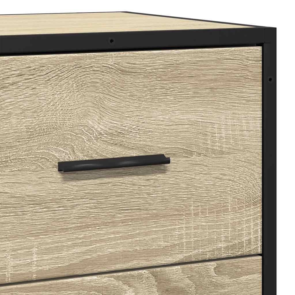 Skjenk sonoma eik 68x35x76 cm konstruert tre og metall