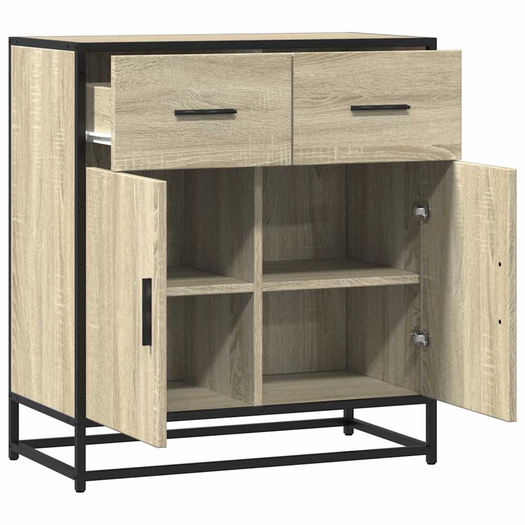 Skjenk sonoma eik 68x35x76 cm konstruert tre og metall