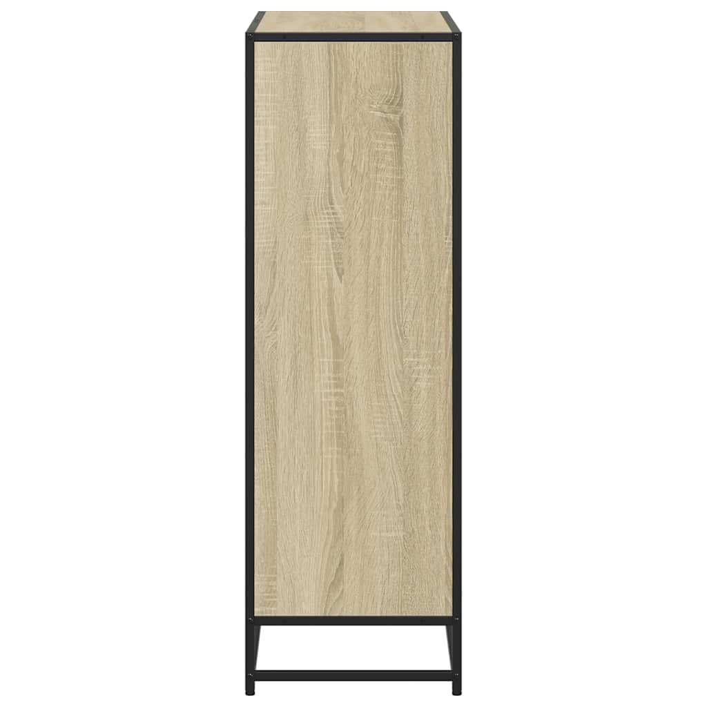 Bokhylle sonoma eik 80,5x35x107,5 cm konstruert tre
