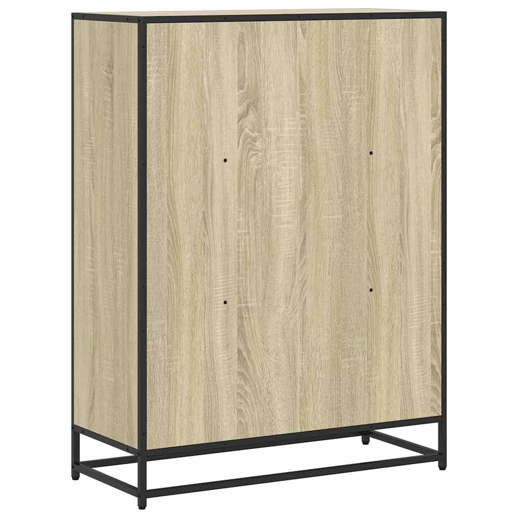 Bokhylle sonoma eik 80,5x35x107,5 cm konstruert tre