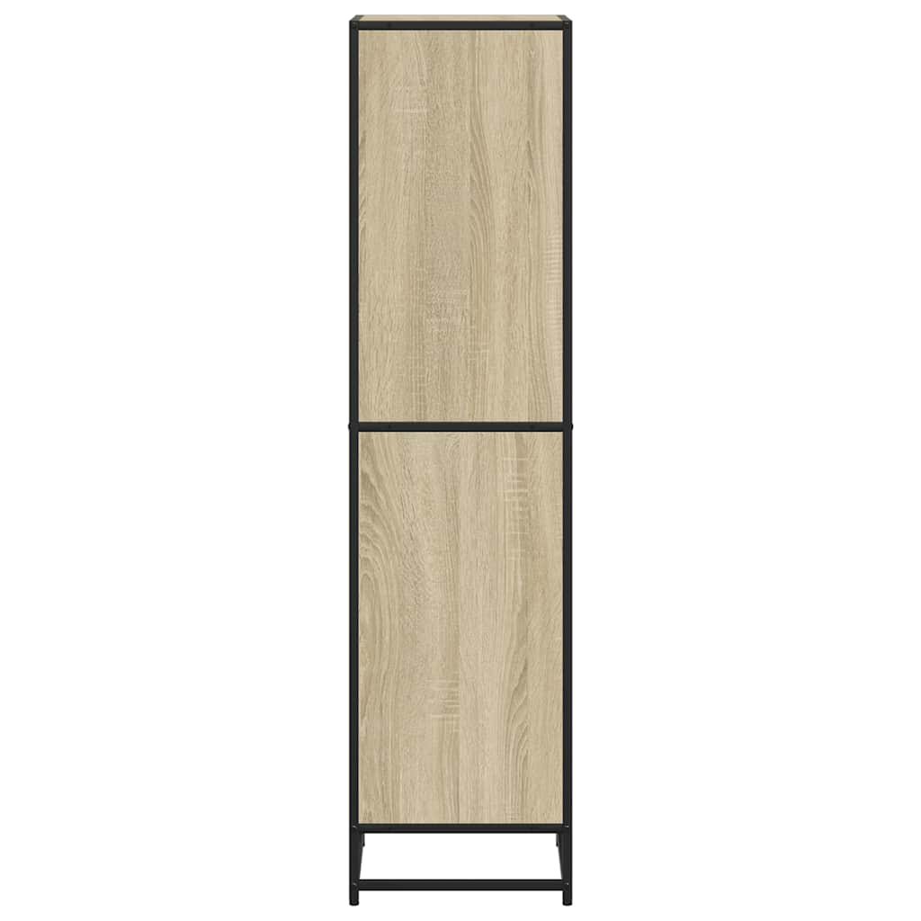 Bokhylle sonoma eik 40x35x139 cm konstruert tre