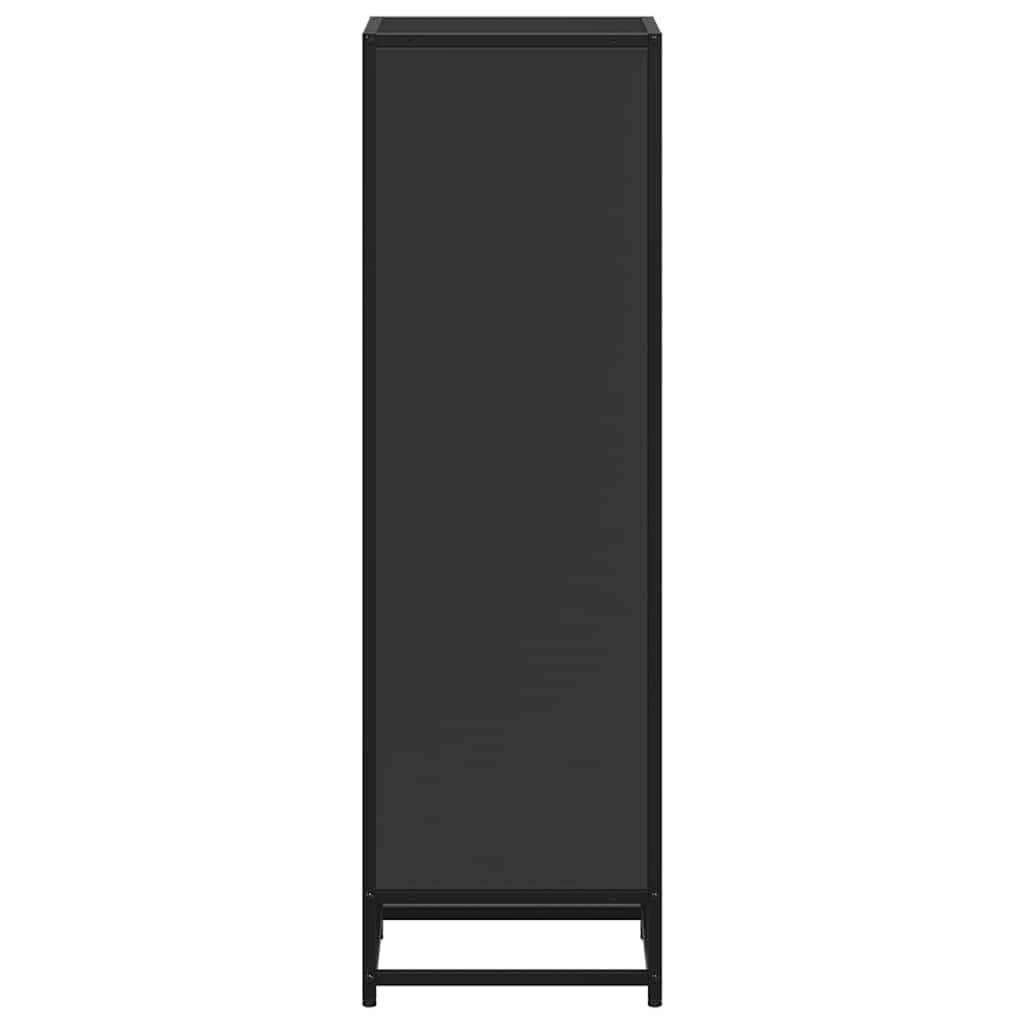 Bokhylle svart 33,5x33x107,5 cm konstruert tre