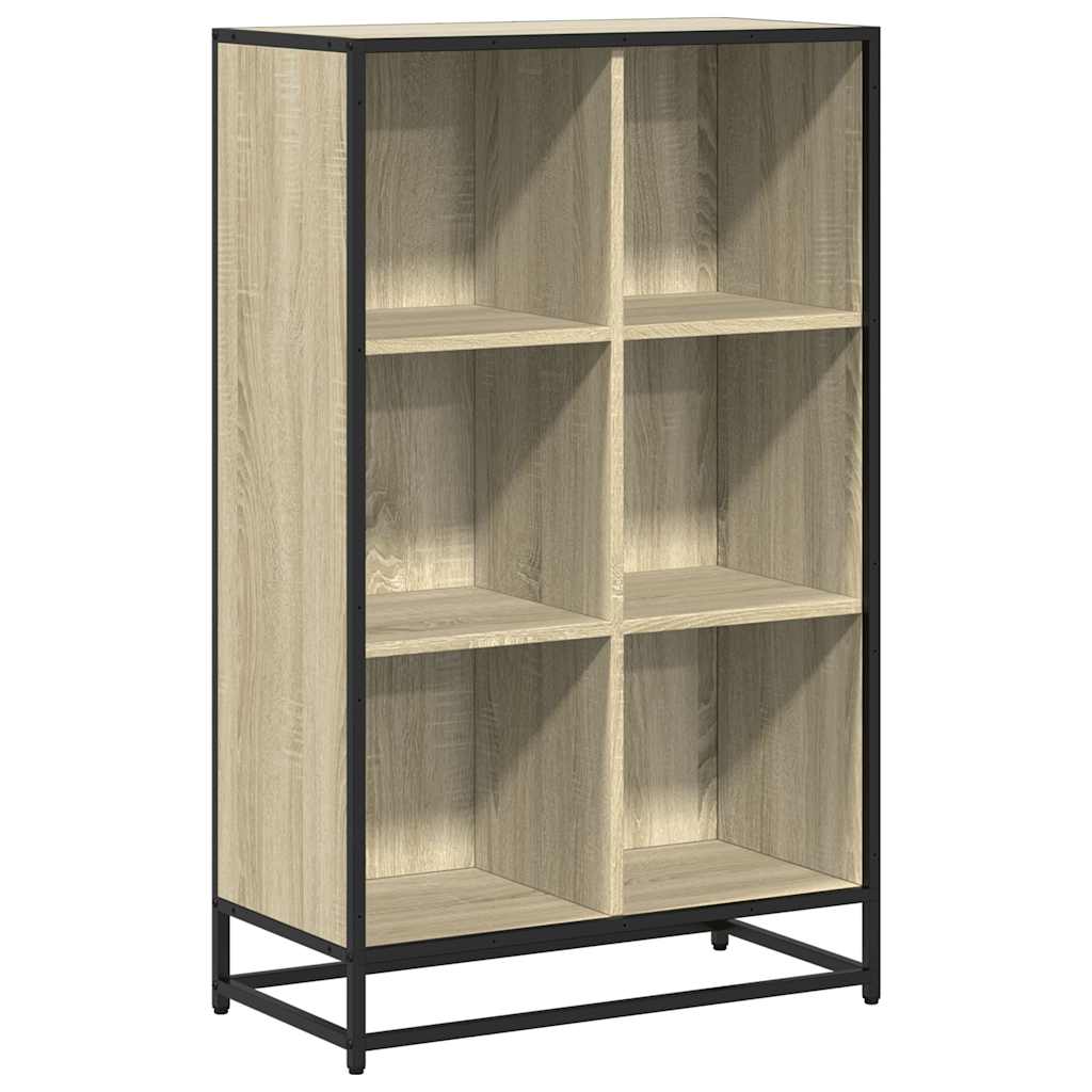 Bokhylle sonoma eik 65,5x33x107,5 cm konstruert tre