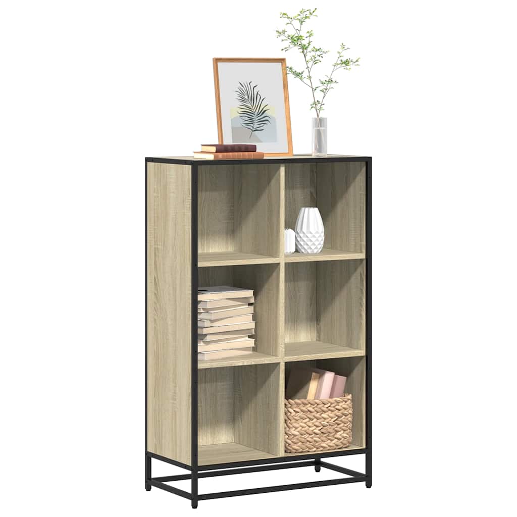 Bokhylle sonoma eik 65,5x33x107,5 cm konstruert tre