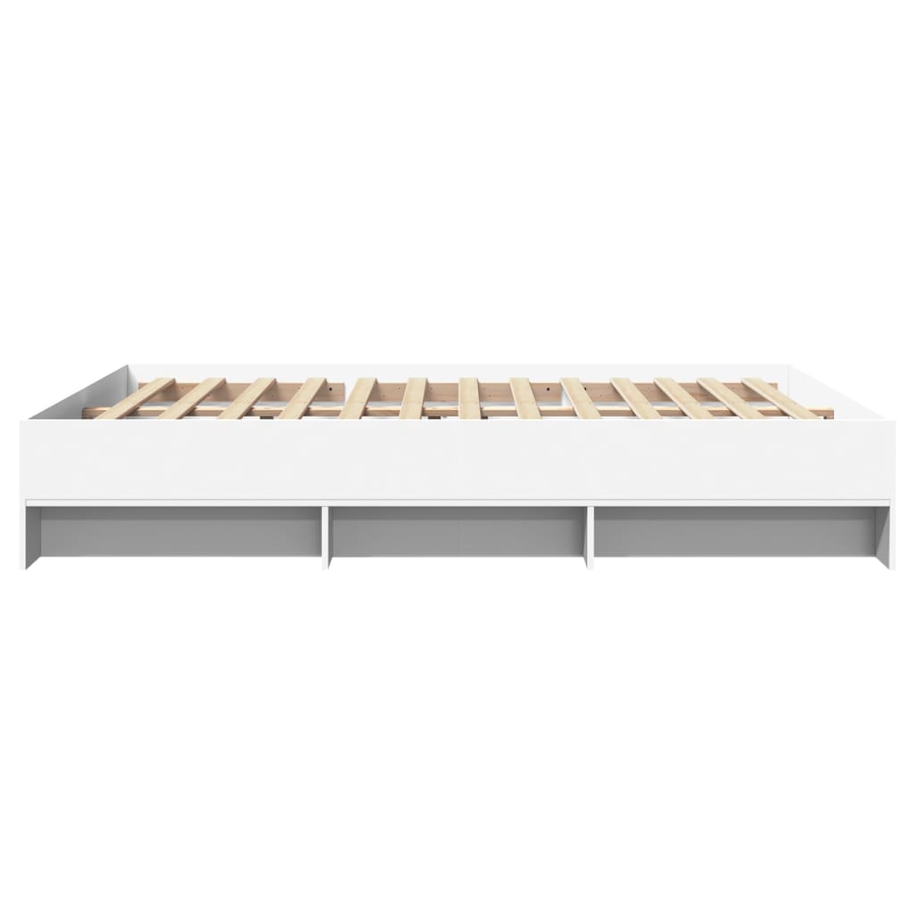 Sengeramme hvit 150x200 cm konstruert tre