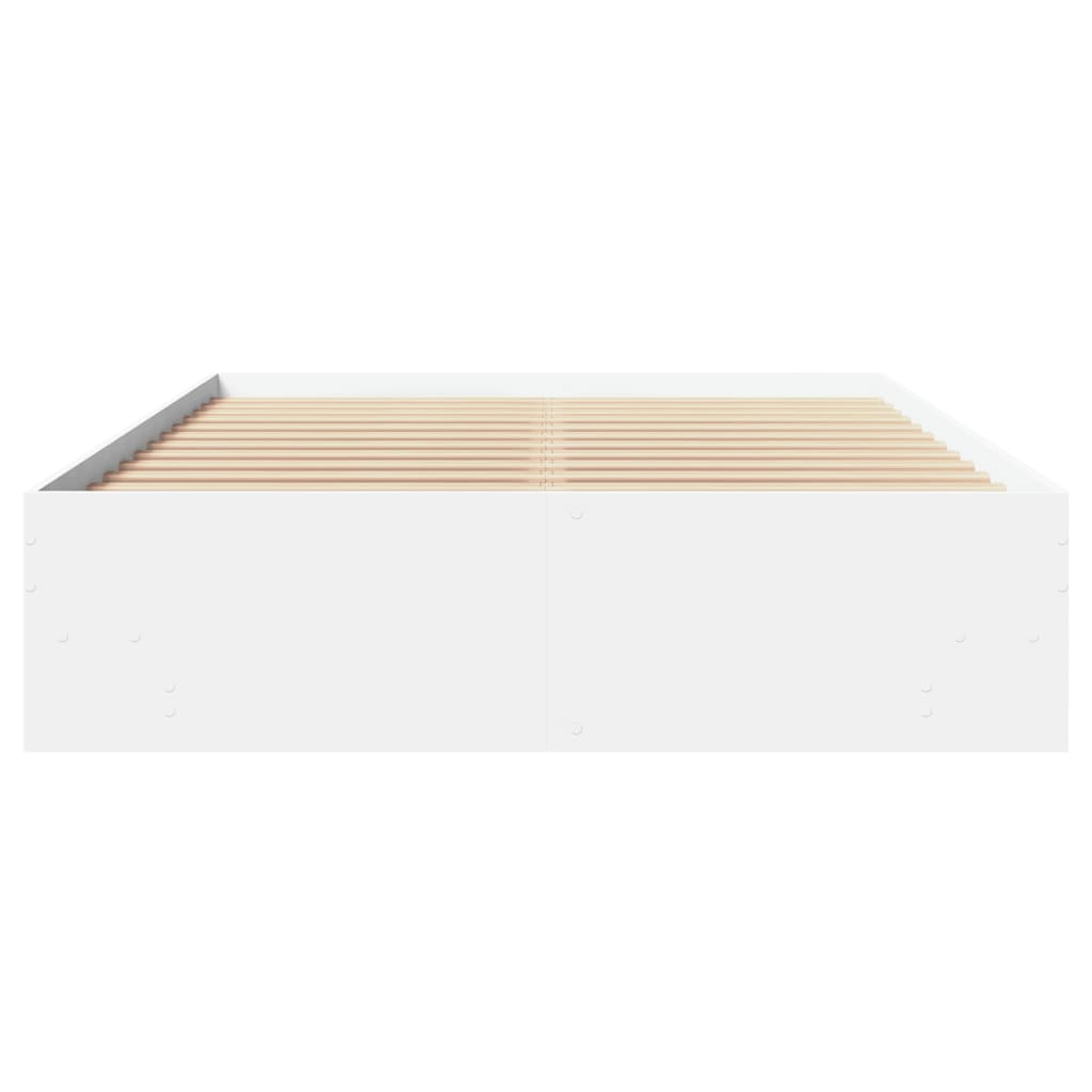 Sengeramme hvit 135x190 cm konstruert tre
