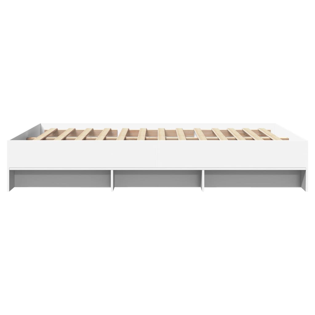 Sengeramme hvit 135x190 cm konstruert tre