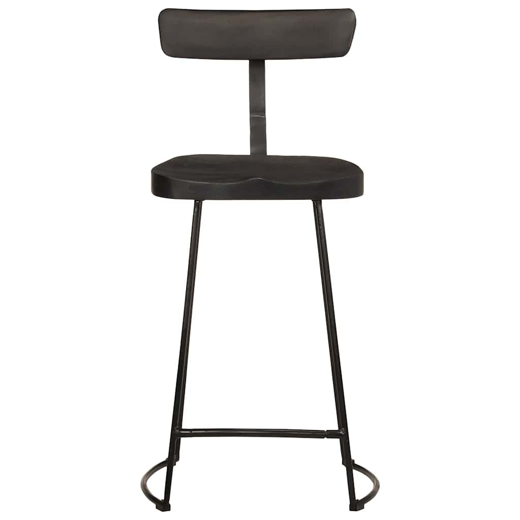 Barkrakker 2 stk svart 49x43x88 cm heltre mango