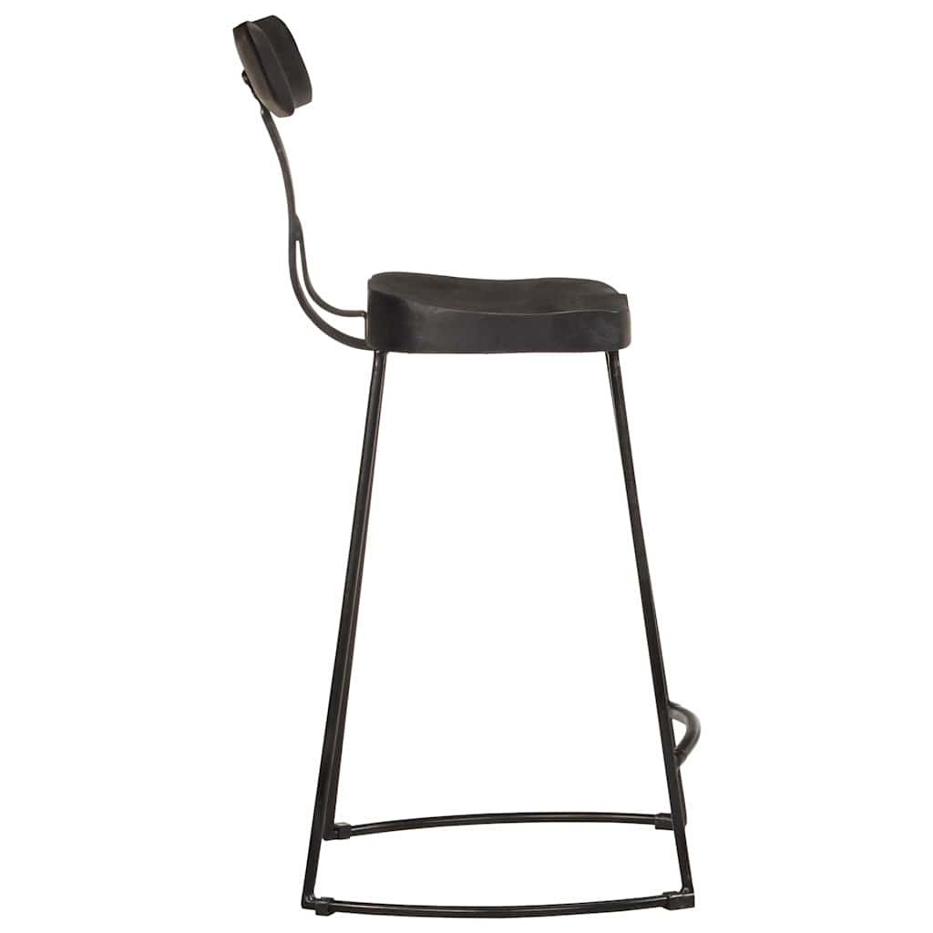 Barkrakker 2 stk svart 49x43x88 cm heltre mango