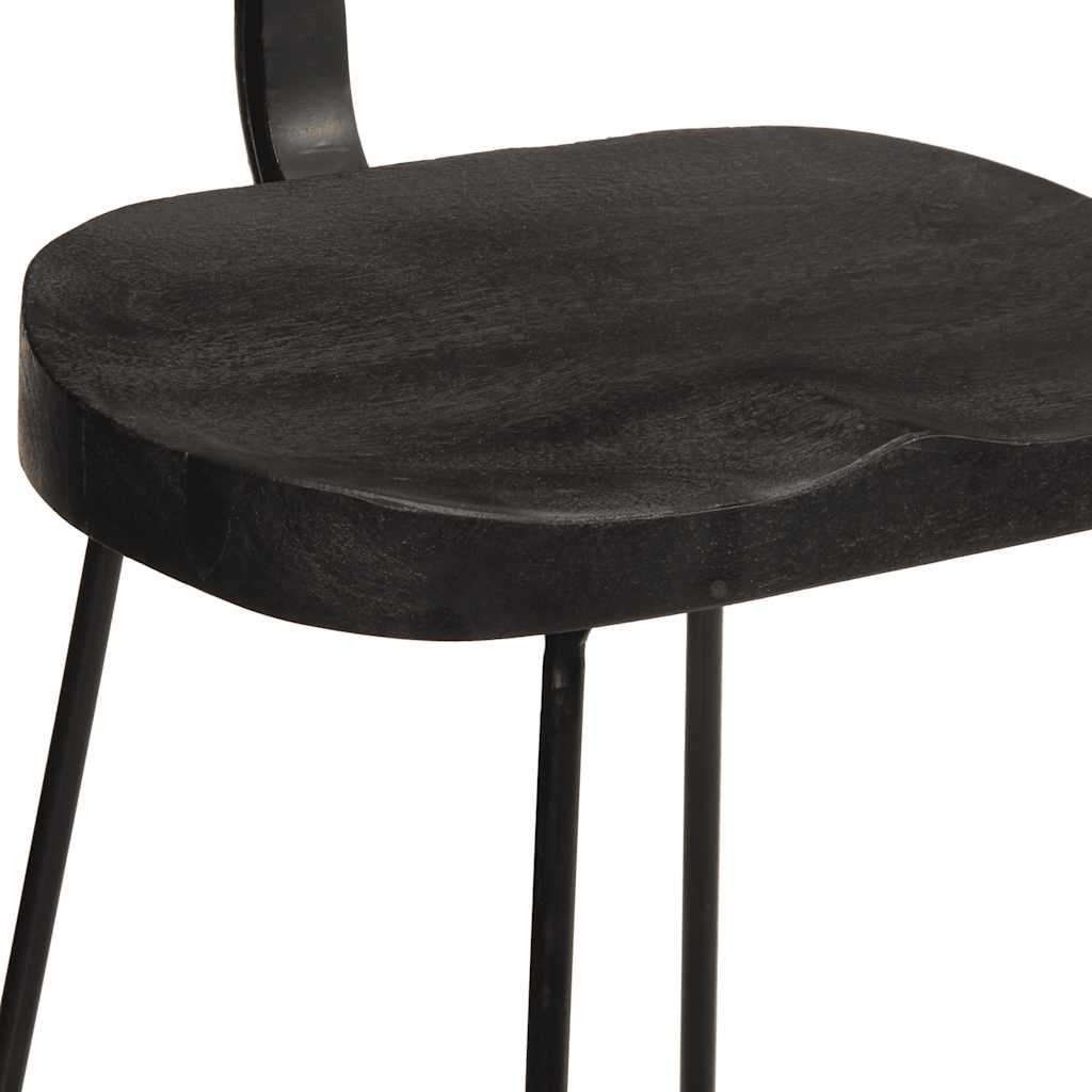 Barkrakker 2 stk svart 49x43x88 cm heltre mango