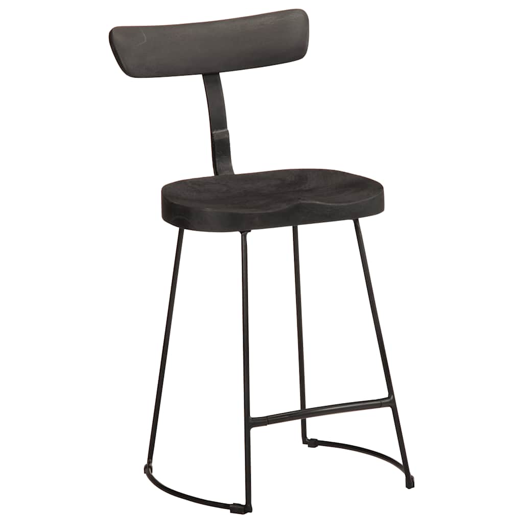 Barkrakker 2 stk svart 49x43x79 cm heltre mango