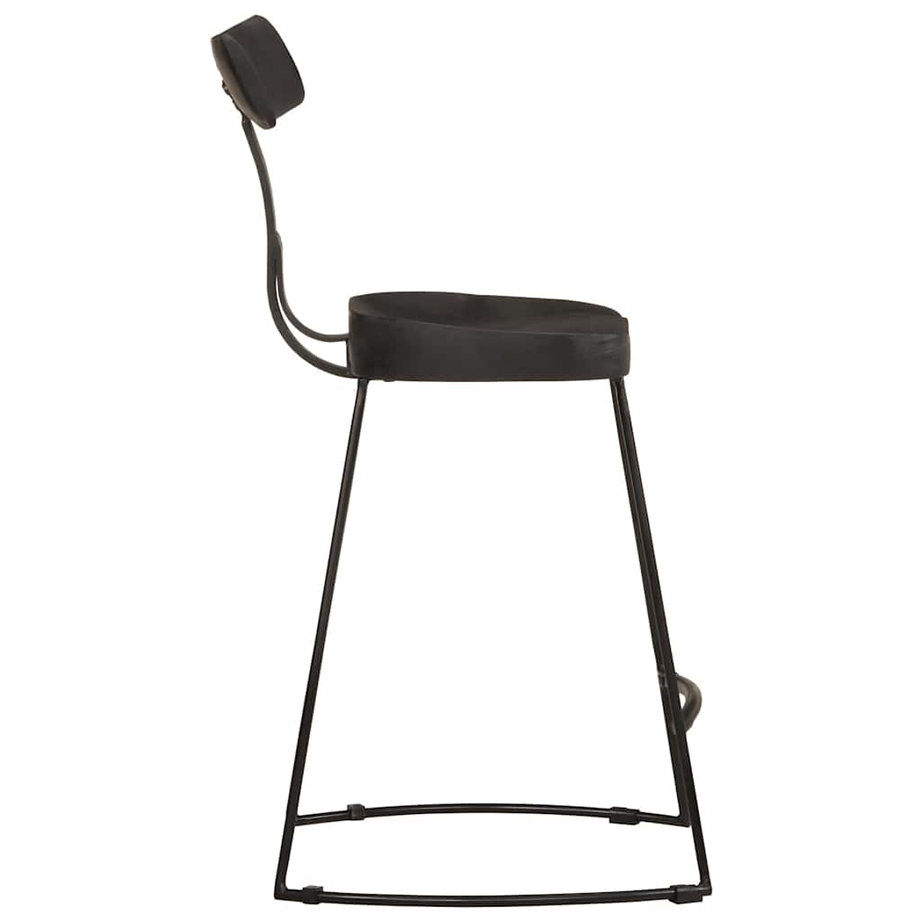Barkrakker 2 stk svart 49x43x79 cm heltre mango