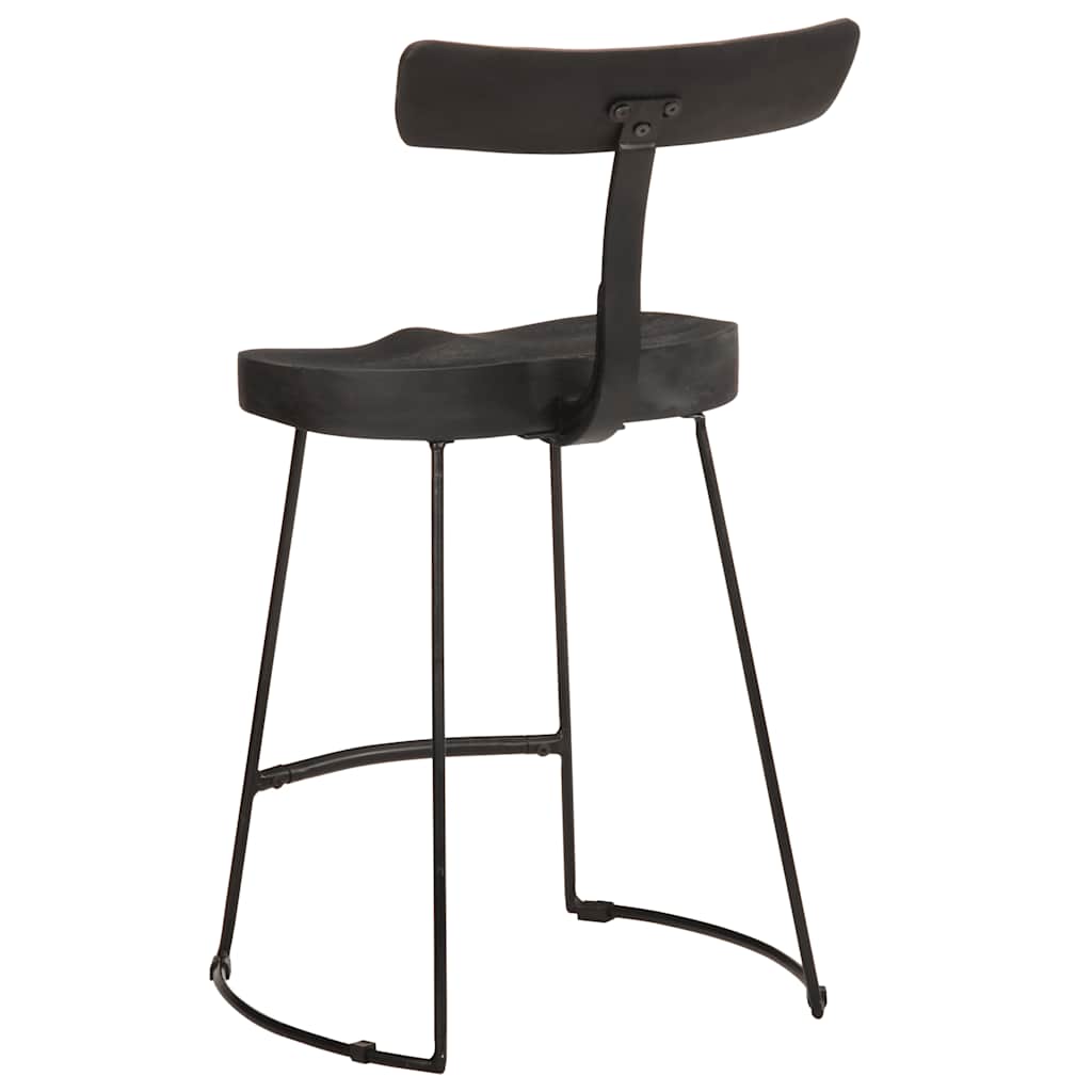 Barkrakker 2 stk svart 49x43x79 cm heltre mango