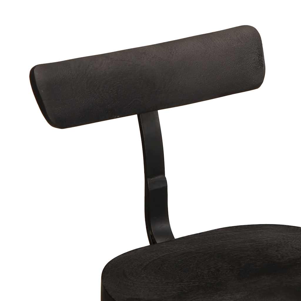 Barkrakker 2 stk svart 49x43x79 cm heltre mango