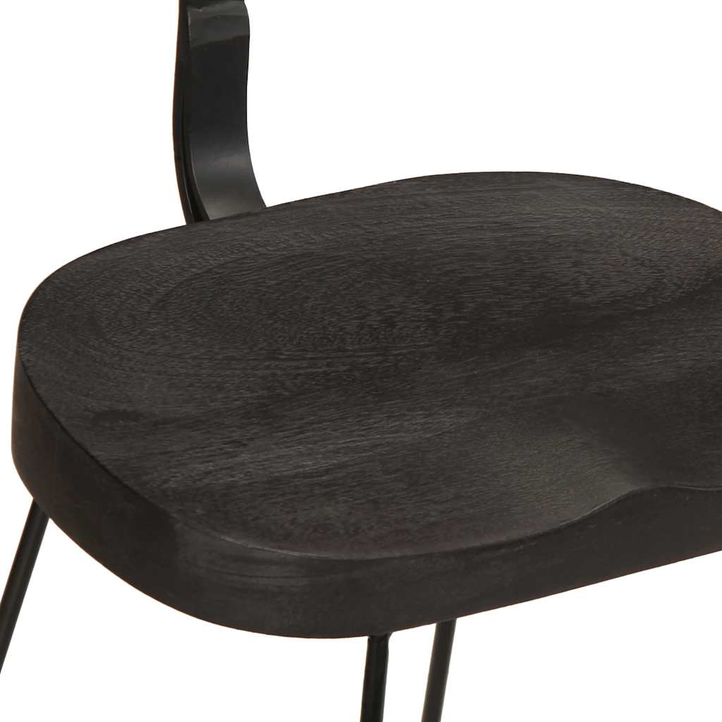 Barkrakker 2 stk svart 49x43x79 cm heltre mango