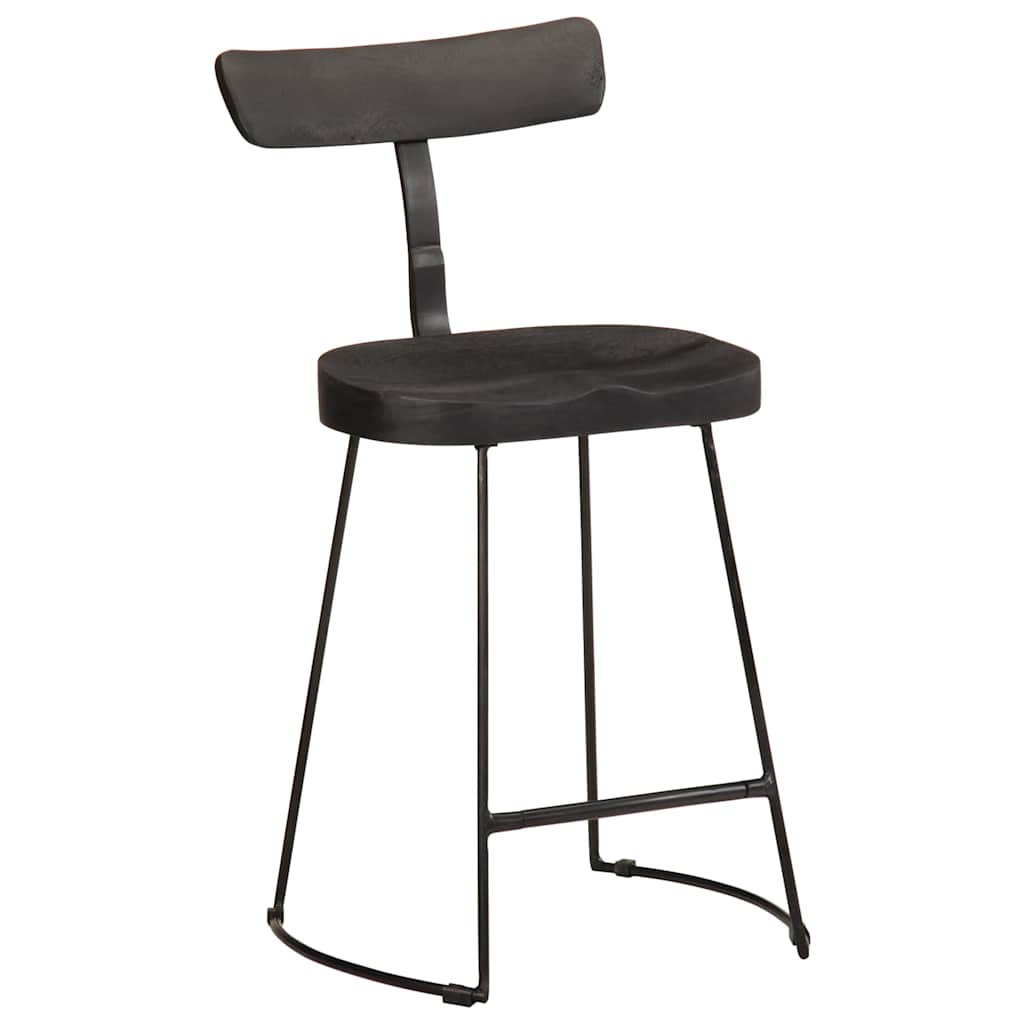 Barkrakker 2 stk svart 49x43x79 cm heltre mango