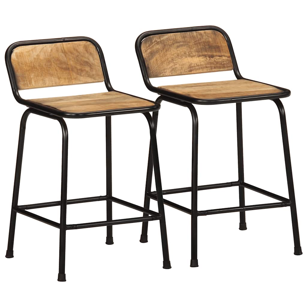 Barkrakker 2 stk 46x35,5x70 cm grovt heltre mangotre