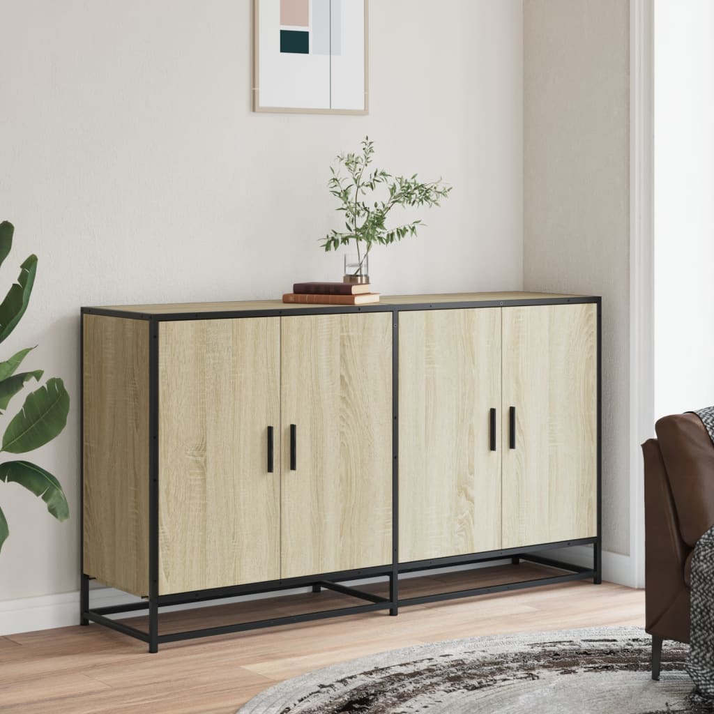 Skjenk sonoma eik 134x35x76 cm konstruert tre